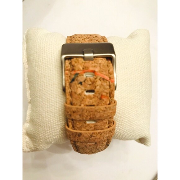 SPROUT eco-friendly watch Pink Hearts White Resin Case w Tan Cork Strap NIB - Picture 4 of 5